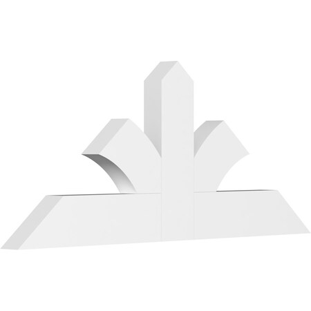 Ekena Millwork Richland Architectural Grade PVC Gable Bracket, 36"W x 15"H x 2"D x 4"F, 10/12 Pitch GBP036X15X0204RIC00